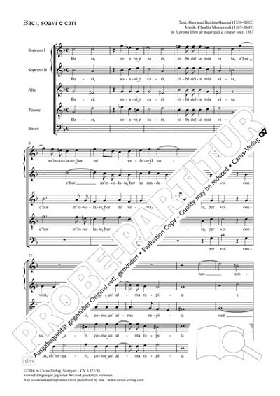 DL: C. Monteverdi: Baci, soavi e cari, Gch5 (Part.)