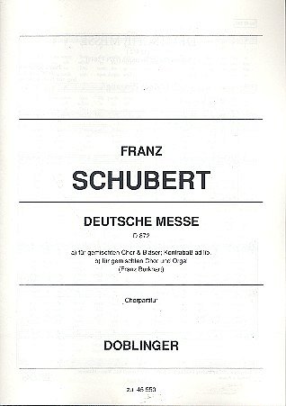F. Schubert: Deutsche Messe - Gch Bl Kb Org