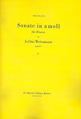 W. Julius: Klavier-Sonate a-Moll op. 87 , Klav