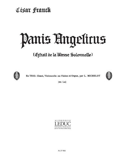 C. Franck: Panis Angelicus No.14 Voice Violin Cell, Ges (Bu)