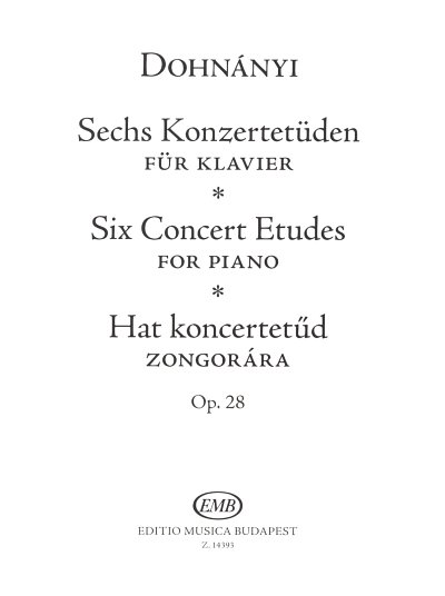E.v. Dohnányi: Sechs Konzertetüden für Klavier op. 28, Klav