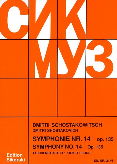 D. Schostakowitsch: Sinfonie Nr. 14 op. 1, 2GesStrPerc (Stp)