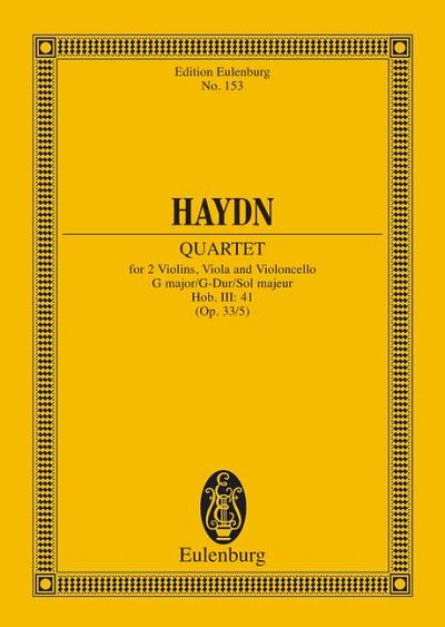 DL: J. Haydn: Streichquartett G-Dur, 2VlVaVc (Stp)