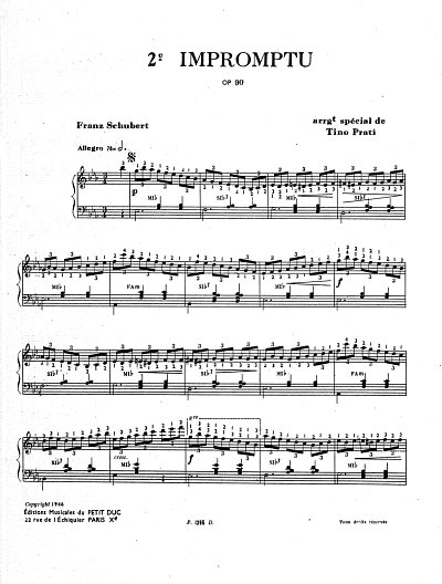 F. Schubert: Deuxième Impromptu op. 90, Akk