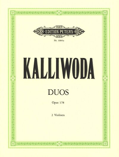 J.V. Kalivoda: 3 Sehr Leichte Duette Op 178