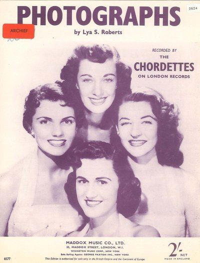 Lya S Roberts, The Chordettes: Photographs