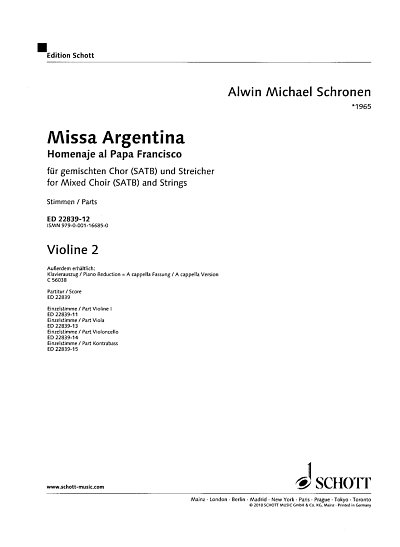 A.M. Schronen: Missa Argentina, Gch4Stro (Vl2)