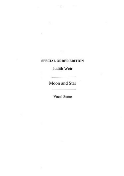 J. Weir: Moon And Star, GchKlav (Part.)