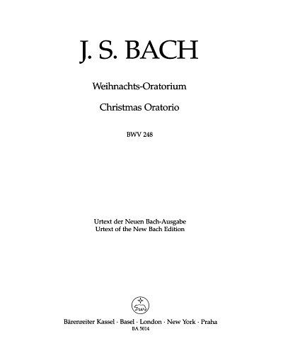 J.S. Bach: Weihnachts-Oratorium BWV 248, 4GesGchOrchO (HARM)