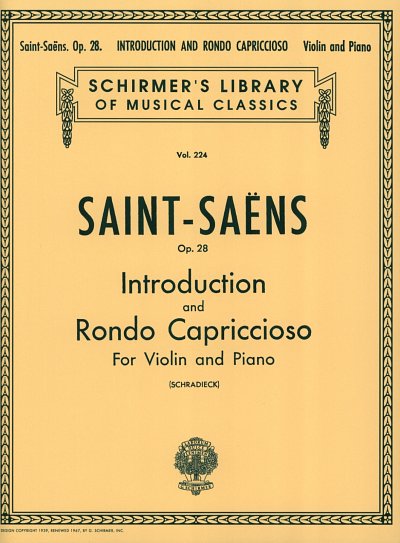 C. Saint-Saëns: Introduction and Rondo Ca, VlKlav (KlavpaSt)