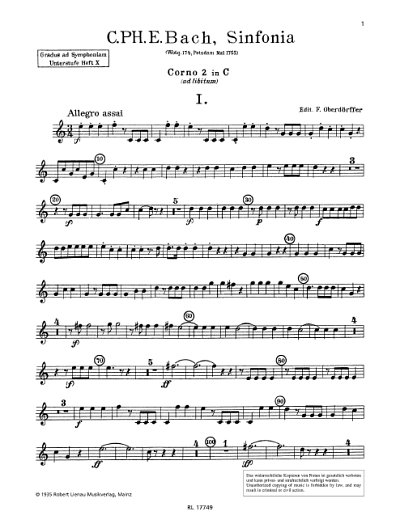 DL: C.P.E. Bach: Gradus ad Symphoniam Unterstufe, Schulo