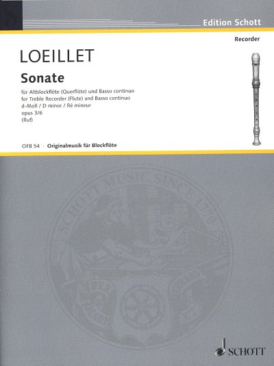 Loeillet, John: Sechs Sonaten op. 3
