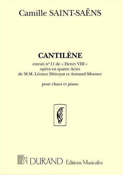 C. Saint-Saëns: Cantilene Extrait no11 d'Henry, GesKlav (KA)