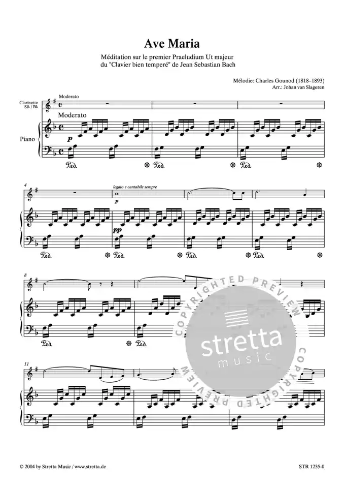 DL: C. Gounod: Ave Maria, Klarinette (B), Klavier (0)