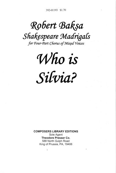 R. Baksa: Who Is Silvia?