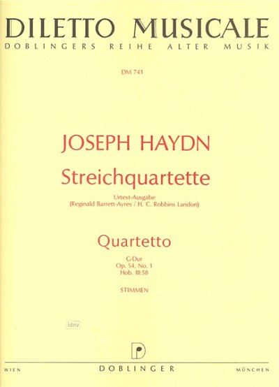 J. Haydn: Quartett G-Dur Op 54/1 Hob 3/58