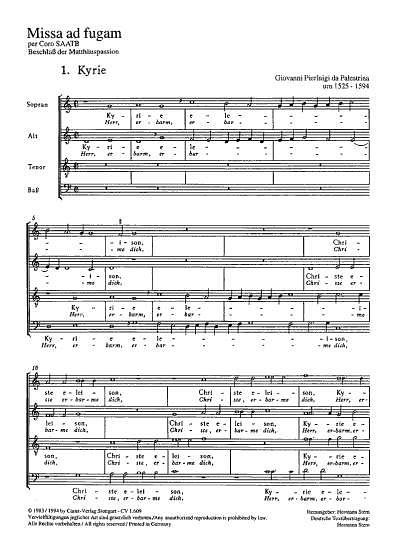 G.P. da Palestrina: Missa ad fugam, Gch5 (Chpa)