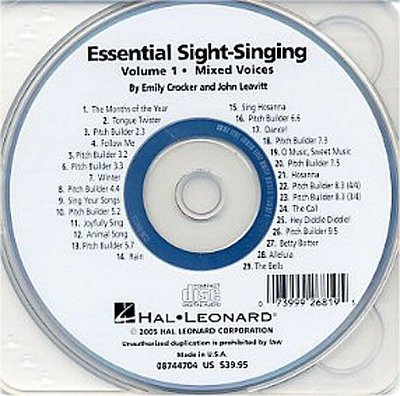 Essential Sight-Singing Vol. 1 Mixed Voices, Ch (CD)