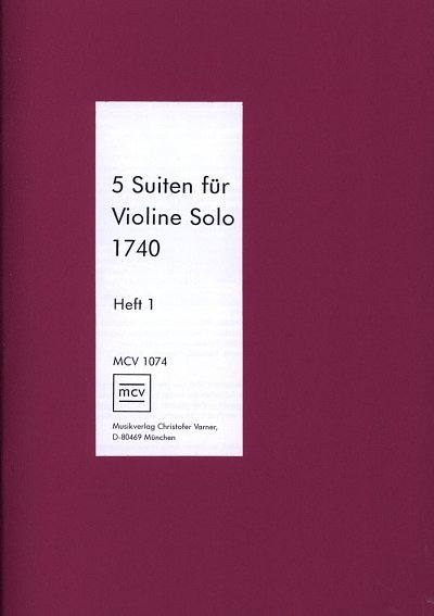 Anonymus: 5 Suiten Band 1 (Nr.1-3), Viol