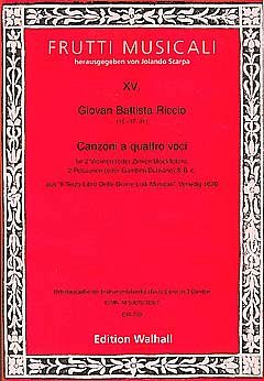G.B. Riccio: Canzoni a quattro voci, Vol. 3
