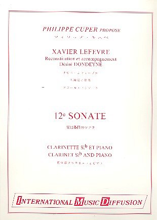 J.-X. Lefèvre: Sonate no. 12, KlarKlav (KlavpaSt)