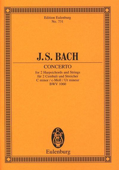 J.S. Bach: Konzert C-Moll Bwv 1060 Eulenburg Studienpartitur