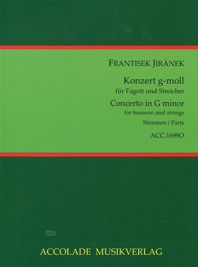 J. Dassonville: Konzert g-Moll fuer Fagott u, FagStr (Stsatz