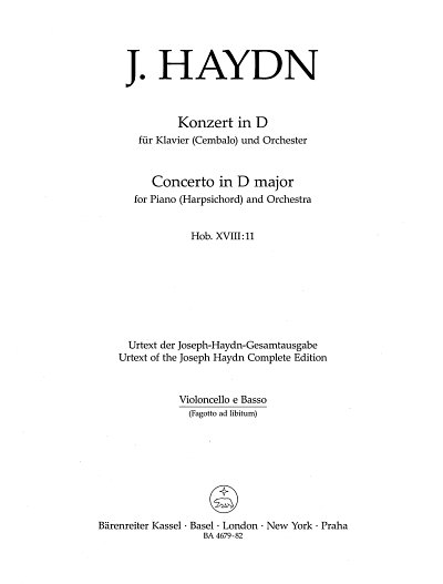 J. Haydn: Klavierkonzert D-Dur Hob. XVIII:1, KlavOrch (VcKb)