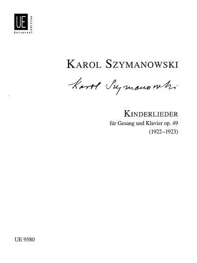 Szymanowsky: Kinderlieder op. 49
