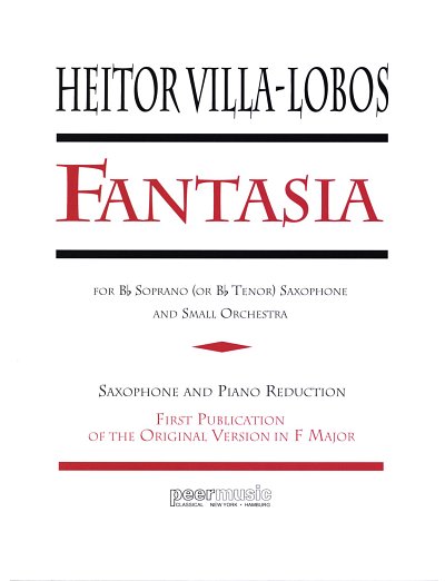 H. Villa-Lobos: Fantasia for saxophone (S/T)., Altsaxophon, 