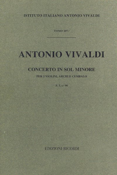 A. Vivaldi: Concerto In Sol Min. RV 517 (Part.)