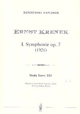 E. Krenek: Sinfonie Nr. 1 op. 7, Sinfo (Stp)