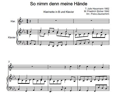 DL: (Traditional): So nimm denn meine Hände, KlarKlv (Par2St