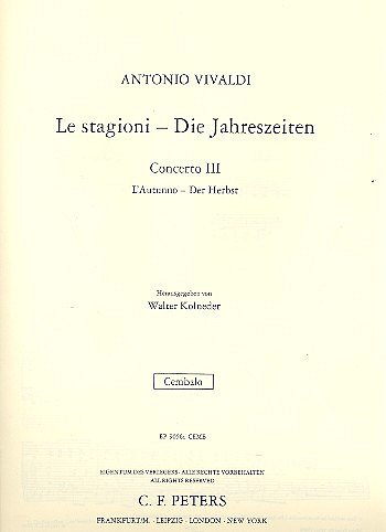 A. Vivaldi: Die Jahreszeiten - Konzert F-Dur op. 8/3  (Cemb)