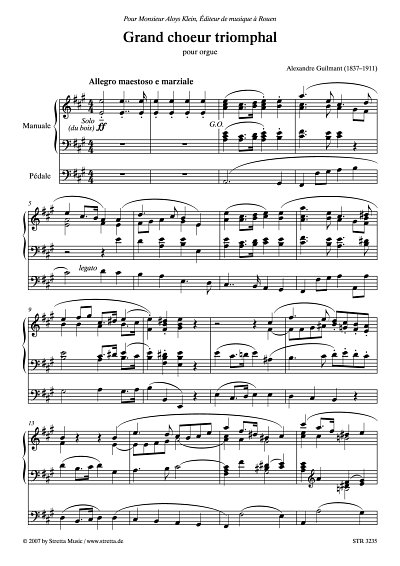 DL: F.A. Guilmant: Grand choer triomphal pour orgue