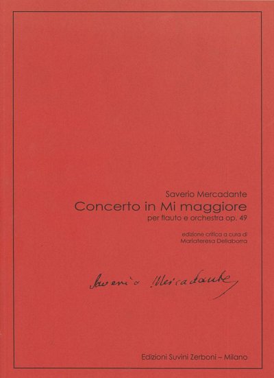 S. Mercadante: Concerto in Mi maggiore Op.49, FlOrch (Part.)