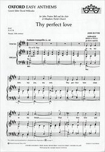 J. Rutter: Thy Perfect Love (Chpa)