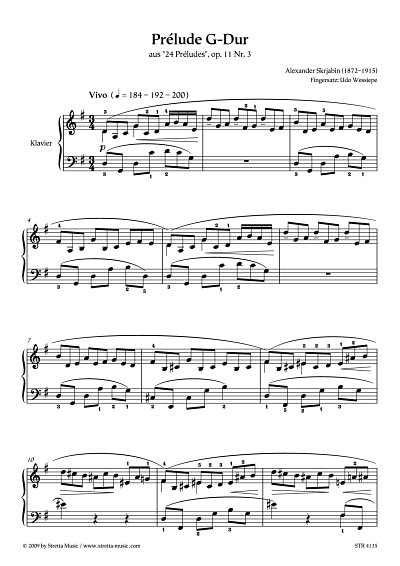 DL: A. Skrjabin: Prelude G-Dur aus: 24 Preludes, op. 11, Nr.