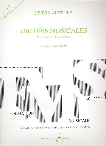 J. Jollet: DICTÉES MUSICALES - Volume 1 - Élève