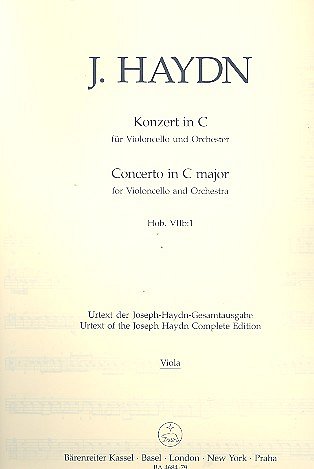 J. Haydn: Konzert für Violoncello und Orcheste, VcOrch (Vla)