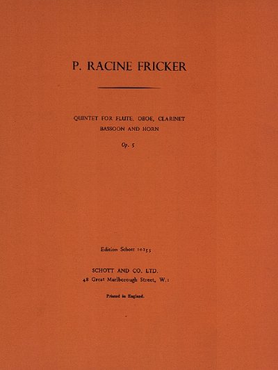 F.P. Racine: Quintett op. 5  (Stsatz)