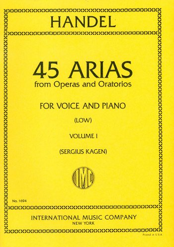 G.F. Händel: 45 Arien aus Opern und Oratorien 1, GesTiKlav