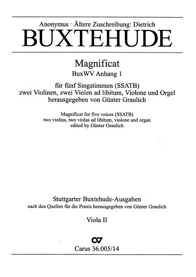 D. Buxtehude: Magnificat D-Dur, GesGchOrchOr (Vla2)
