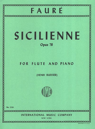 G. Fauré: Siciliana Op. 78 (Buesser), Fl