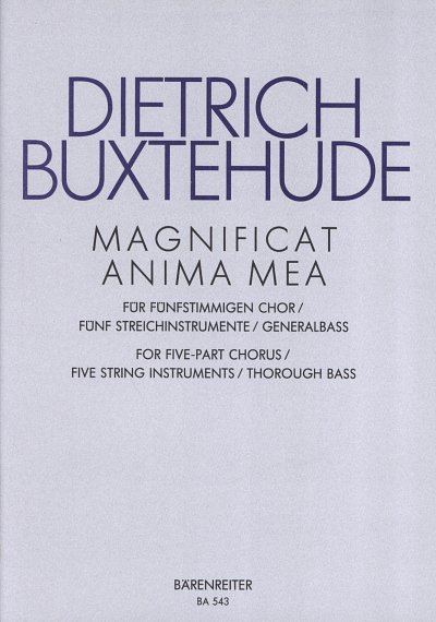 D. Buxtehude: Magnificat anima mea BuxWV-A, GchStrBc (Pa+St)