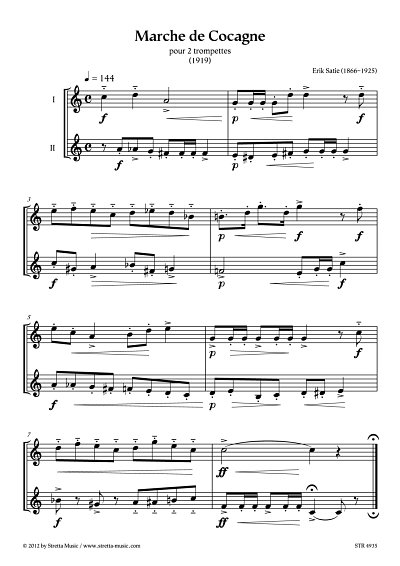 DL: E. Satie: Marche de Cocagne pour 2 trompettes