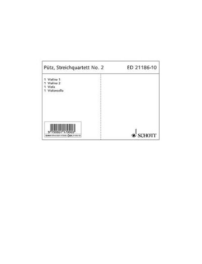 DL: E. Pütz: Streichquartett No. 2, 2VlVaVc (Stsatz)