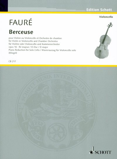 G. Fauré: Berceuse D-Dur op. 16 , VcKlav