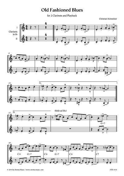 DL: C. Schmelzer: Old Fashioned Blues, 2 Klarinetten (B)