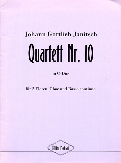 J.G. Janitsch: Quartett G-Dur Nr. 10 (Pa+St)